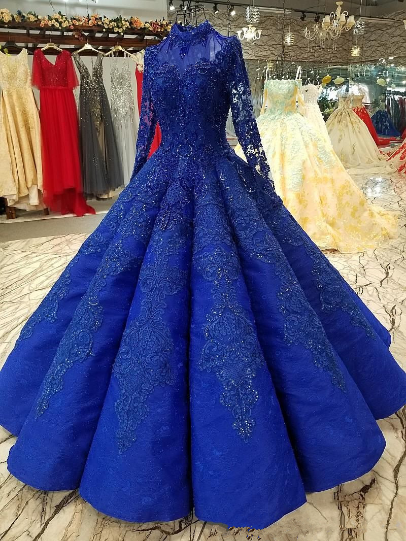 Blue Ball Gown Prom Dress Women Sexy Dresses Elegant Party Dress Y1813 main image 0