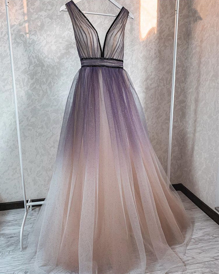 Tulle Long Winter Formal Prom Dress Evening Gowns M3283