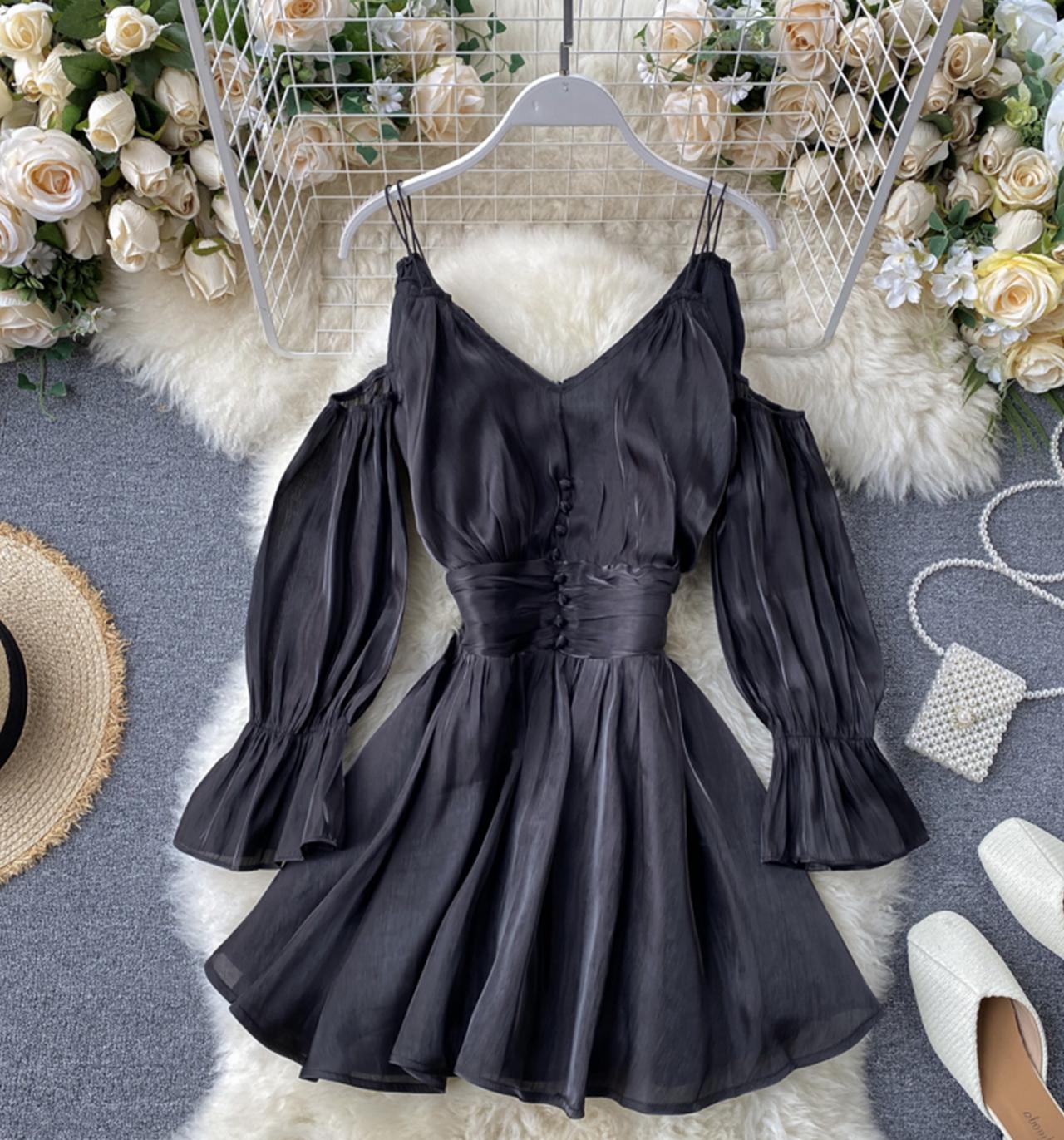 Cute Long Sleeve Short Dress Fashion Dress
