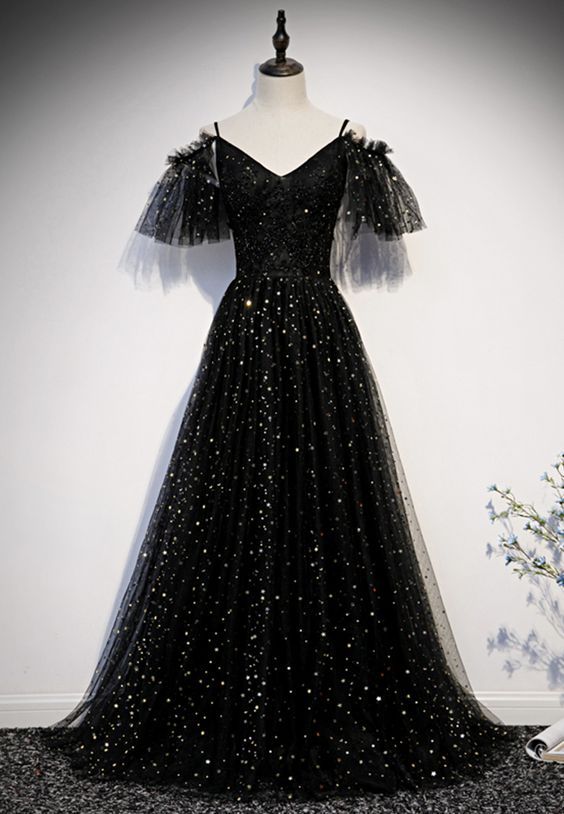 Black Tulle Sexy Prom Dress     fg3112 main image 1