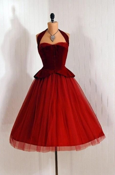Vintage Halter Neckline Short Homecoming Dress M3900