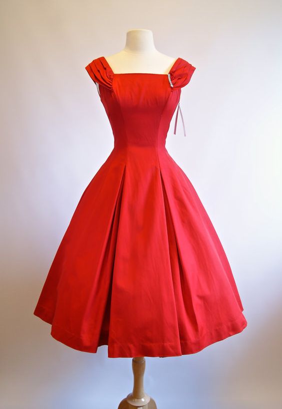 1950s Vintage Ball Gown Homecoming Dresses Red Mini Short Cocktail Dress Party Gowns Prom Dress M3901