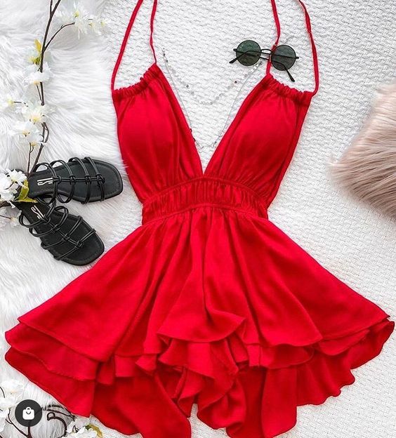 Homecoming Dresses Red Mini Short Cocktail Dress Party Gowns Prom Dress M3915