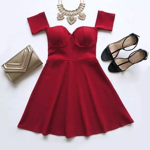 Cute Red Short Party Dress Dress M3959 on Luulla