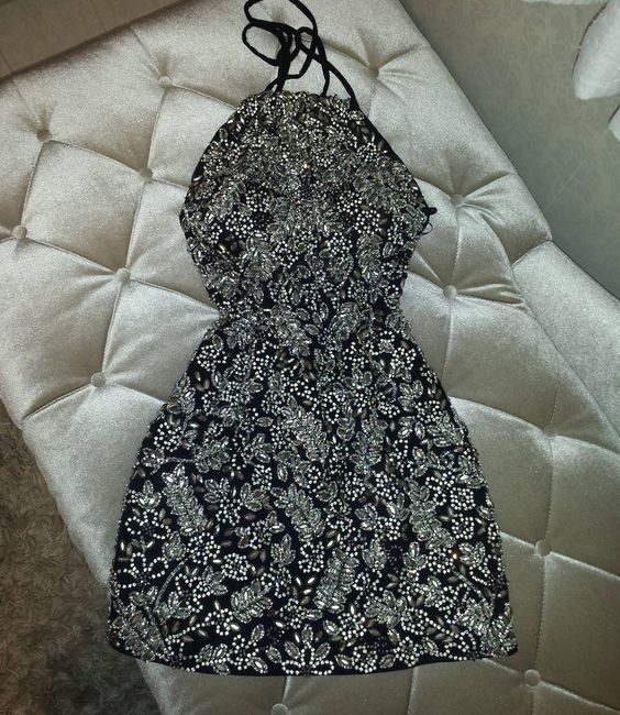 Black Prom Dress,beaded Prom Dress,fashion Homecoming Dress,sexy Party Dress,custom Made Evening Dress M4017