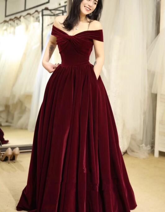 Off-the-shoulder Beaded Lace Burgundy Prom Ball Gowns vestido de baile –  loveangeldress