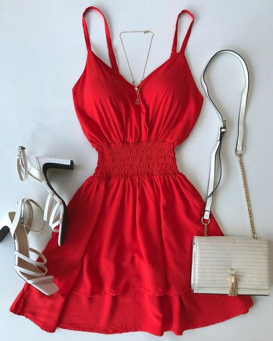 Red Causal Dres Short Party Dress