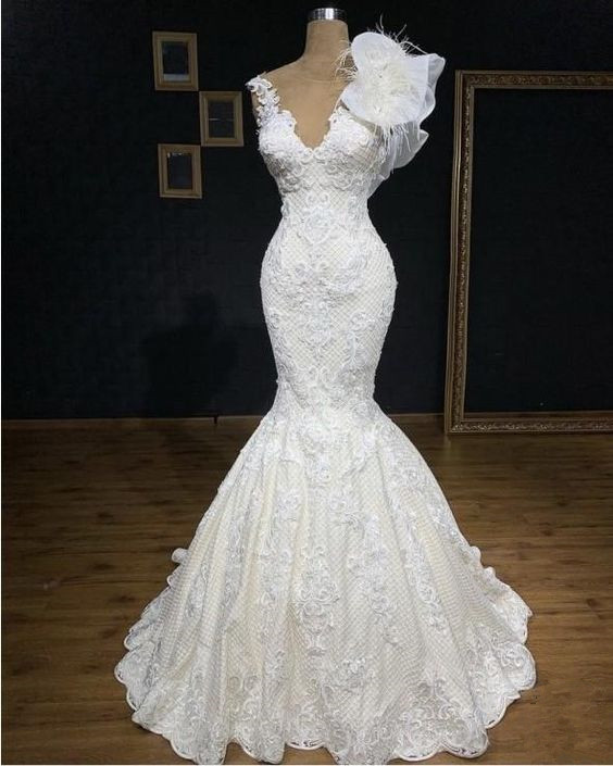Mermaid Wedding Dress Long Sleeves, Bridal Gown ,dresses For Brides