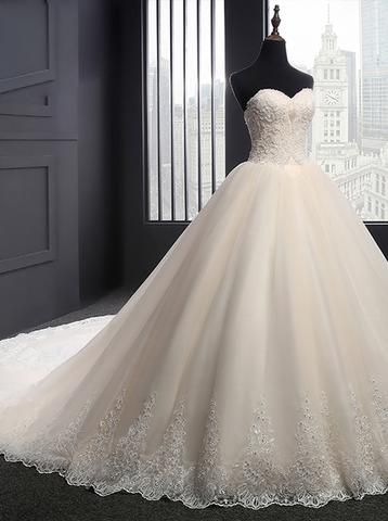 White Wedding Dresses,tulle Off The Shoulder Wedding Dress,princess Wedding Dress