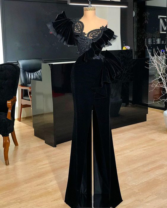 Black Long Prom Dress, Sexy Evening Dress