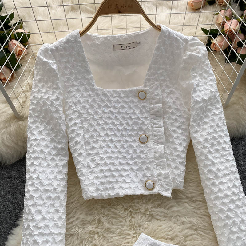 Long Sleeve Top & A-Line Skirt Set