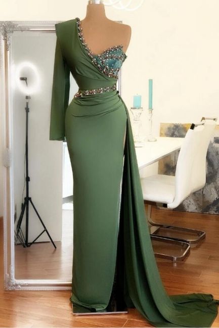 Elegant Evening Dress Green | Prom Dresses Long