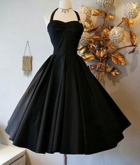 Cute Black Retro Short Prom Gown,prom Dresses Evening Dresses, Prom Dress,prom Dresses For Teens