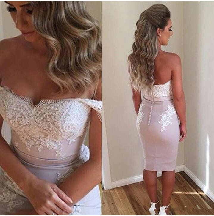 Sexy Off The Shoulder Mermaid Long Cocktail Dress, Short Prom Dress Homecoming Dress 2017