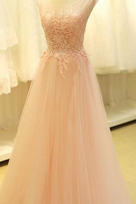 V Neck Formal Elegant Lace Up Back Long Prom Dresses M0008