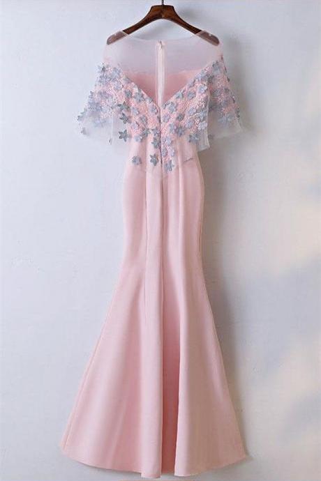 Affordable Unique Design Pink Prom Dresses, Mermaid Popular Prom Dress For Party,m000103