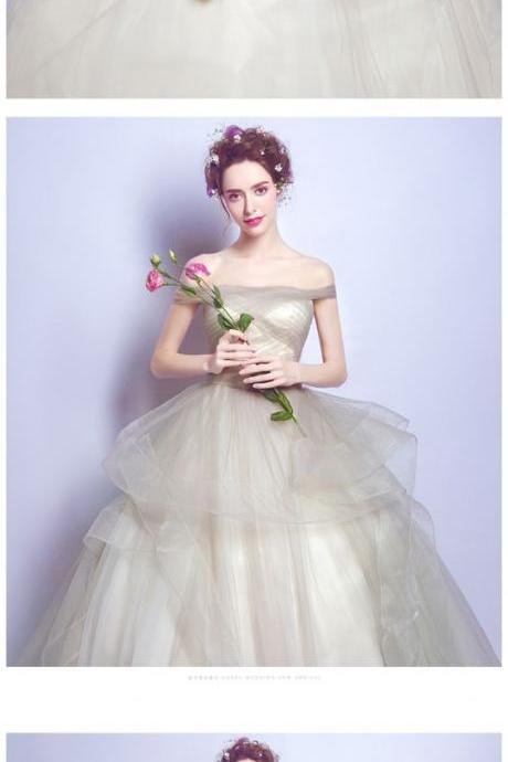 A-line Princess Straight Neck Sleeveless Floor Length Prom Dresses M0904