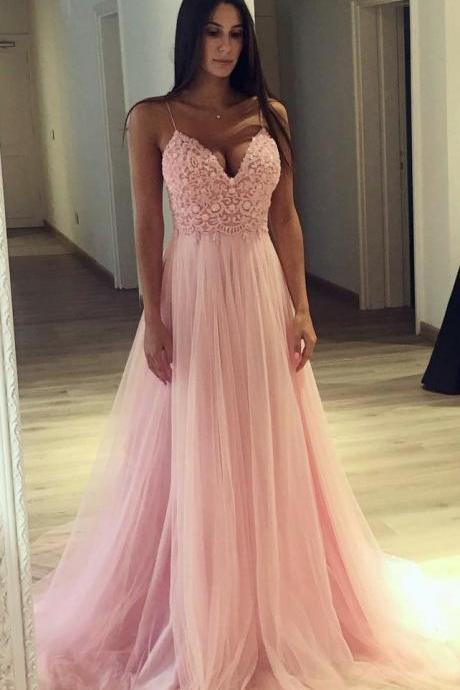 Prom Dress With Thin Straps, Back To School Dresses, Prom Dresses For Teens, Graduation Party Dresses , M1285