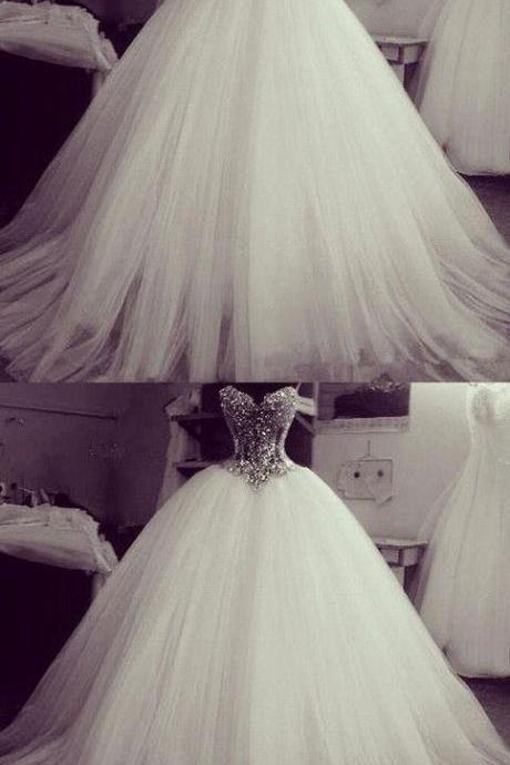 Beaded Bridal Prom Dress,sweetheart Prom Dress,custom Made Evening Dress M6376