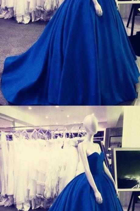 Royal Blue Wedding Dresses,ball Gowns Wedding Dress,sweetheart Wedding Dress M7083