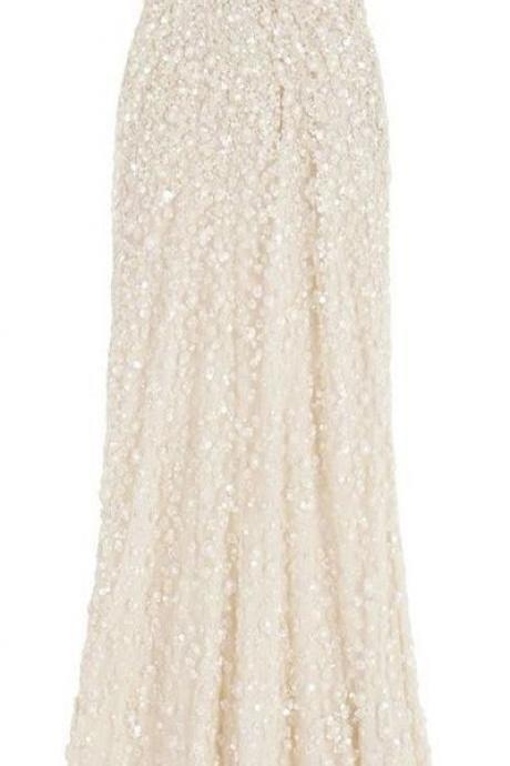 Sequin Bridesmaid Dress, Short Sleeve Bridesmaid Dresses, Bridesmaid Dresses, Long Bridesmaid Dresses M7675