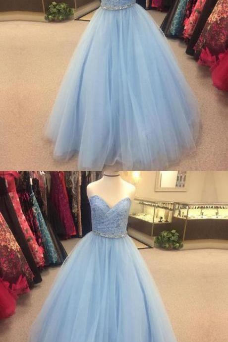 Elegant Lace Sweetheart Beaded Sashes Tulle Ball Gowns Quinceanera Dresses M8008