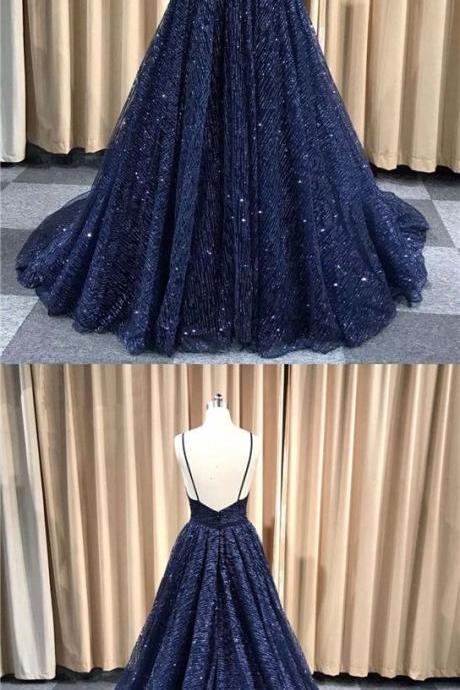Navy Blue Long Dress Lace Prom Dress Prom Dresses ,beautiful Prom Dresses M8062