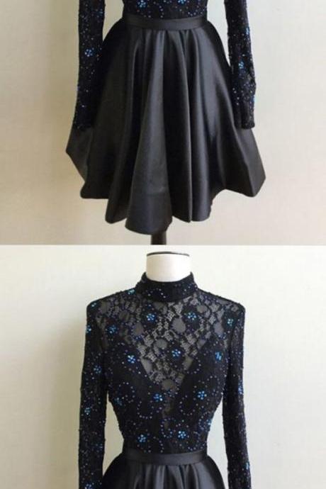Chic Lace Homecoming Dress With Sleeve Party Homecoming Dress M8233