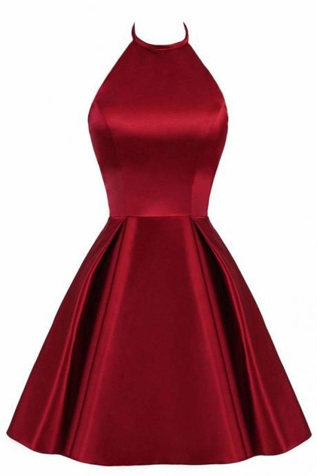 Cute Strap Red Homecoming Dresses Mini Short Cocktail Party Dress M8518