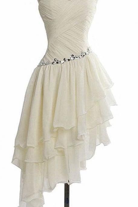 Mismatched Prom Dress,ivory Prom Dress,chiffon Prom Dress, Prom Dress,party Dresses M8629