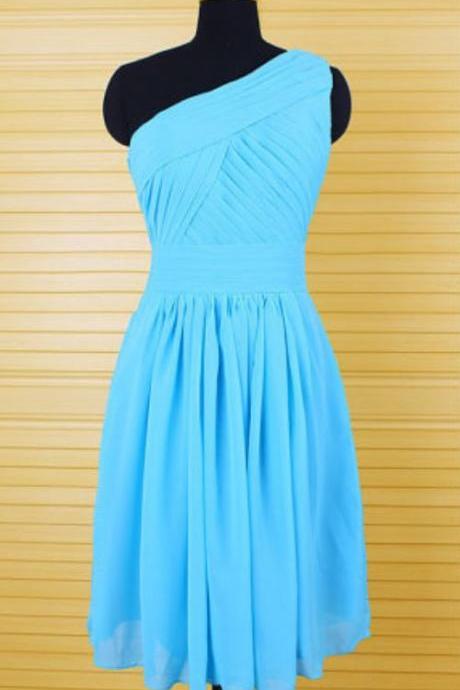 Charming Homecoming Dress,chiffon Homecoming Dress,one-shoulder Homecoming Dress M8673