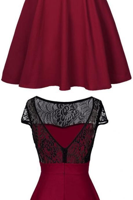 Stunning Homecoming Dresses,dark Red Satin Short Party Gowns, Short Homecoming Dress, Amazing Homecoming Dresses M9053