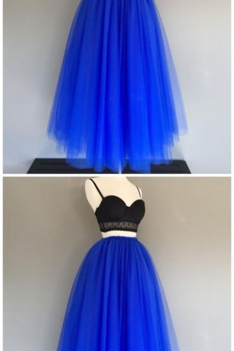 Floor Length Tulle Skirt, Royal Blue Tulle Skirt M9150