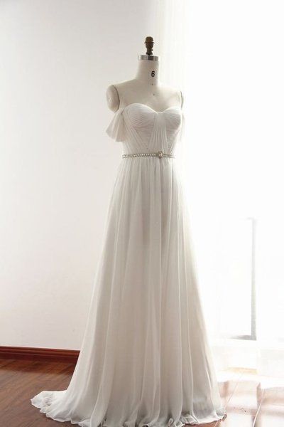 Elegant Prom Dress,off Shoulder Chiffon Prom Dress M9290