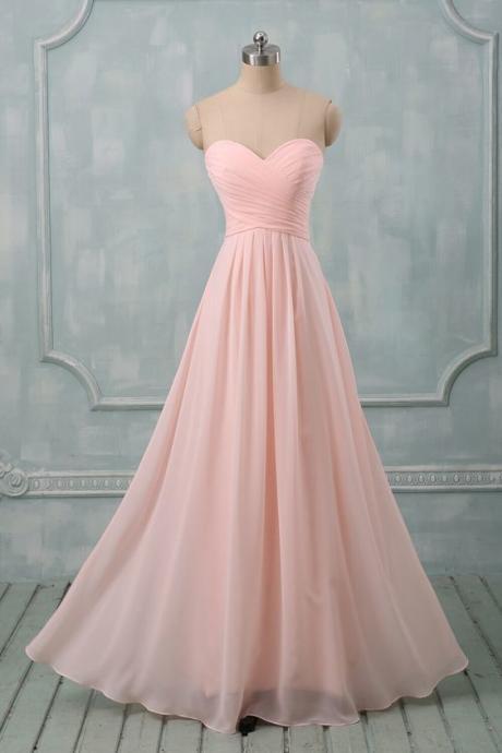 Simple Pink Chiffon Party Dresses M9431