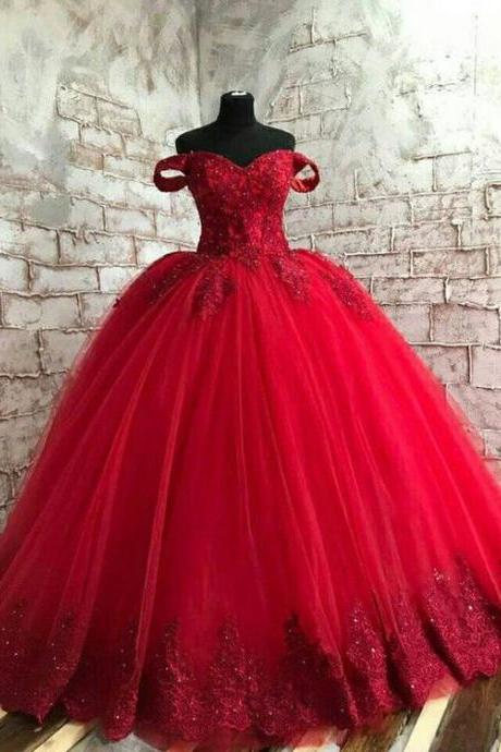 Red Wedding Dress, Gothic Wedding Dress, Red Lace Wedding Dress M62