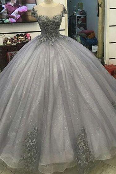 Elegant Prom Dress,long Prom Dresses,tulle Ball Gown Prom Formal Prom Dresses M361
