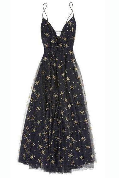 Star Illusion Tulle Dress M375