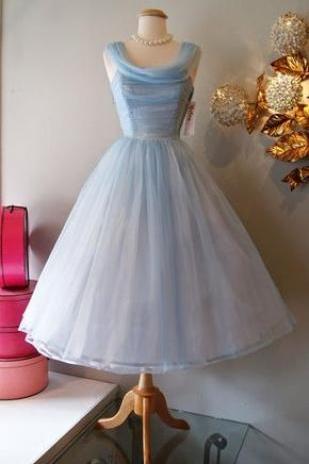 Vintage Homecoming Dress,homecoming Dress Vintage,blue Homecoming Dress M376