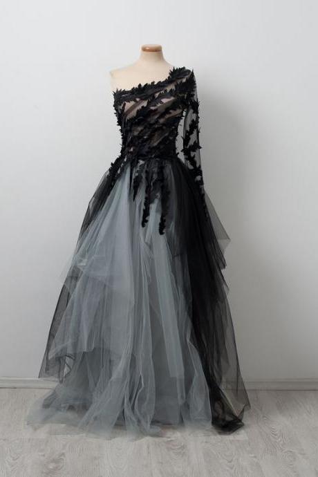 Sexy Prom Dress, One Shoulder Evening Dress Prom Dresses M501