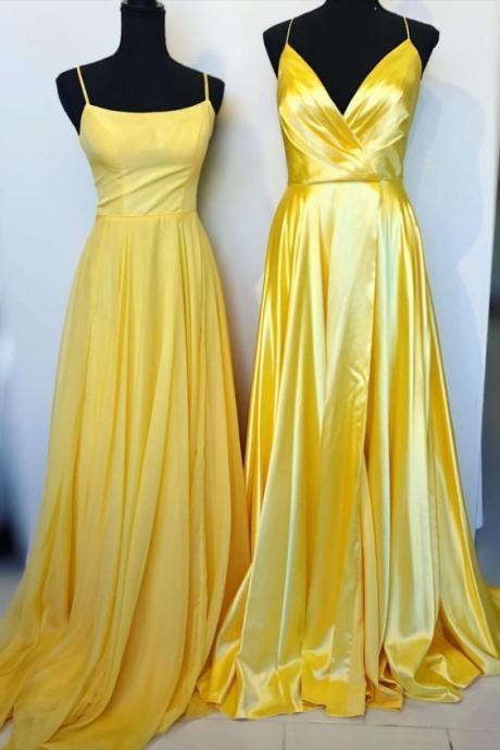 2021 Yellow Prom Dresses M875
