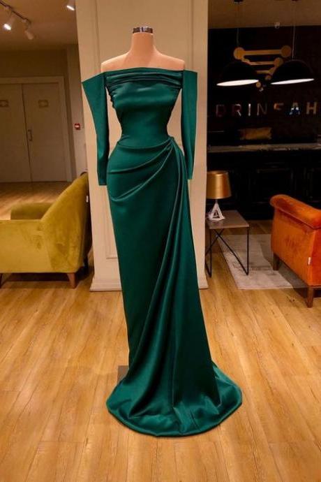 Green Mermaid Elegant Sexy Formal Dresses M946