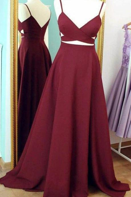 Burgundy Prom Dress,prom Dress Junior,long Prom Dress,wedding Guest Outfits M1038