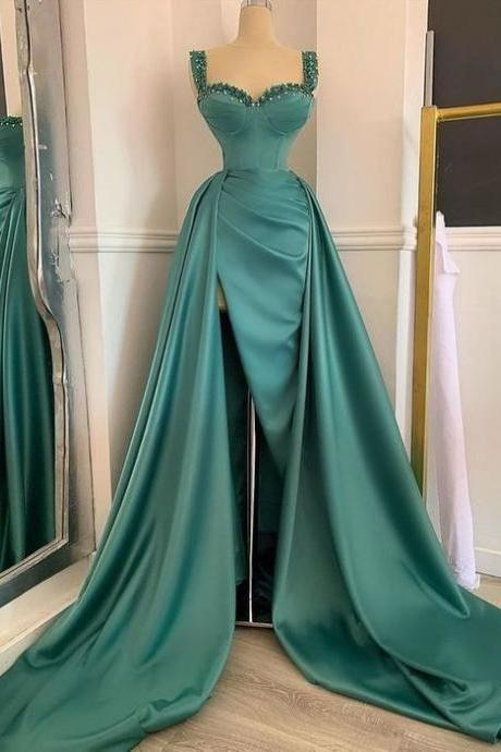 Sweetheart Long Prom Dress With Train M1080