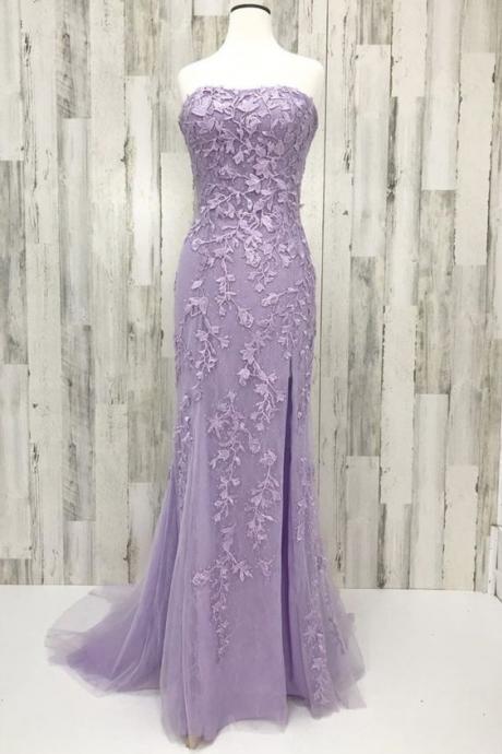 Lavender Prom Dress Formal Dresses M1088