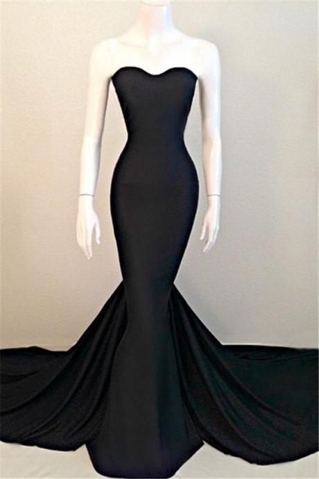 Charming Prom Dress,black Prom Dress,mermaid Prom Dress,evening Formal Dress,women Dress M1102