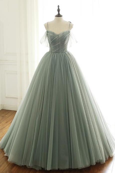 Elegant Tulle Long Prom Gown Formal Dress M1141