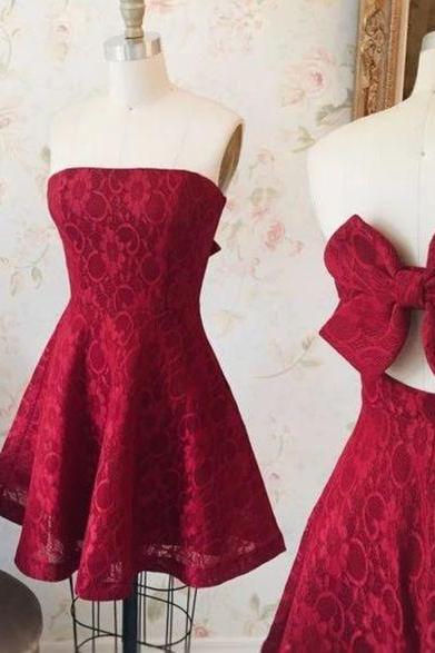 Homecoming Dresses A Line Red Short/mini Dress M1242