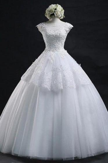 Lace-up Lace Tulle Prom Dress Ball Gown With Appliques M1339