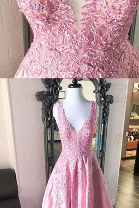 V-neck Prom Gown, Prom Dress, Long Prom Dress, Evening Dress, Prom Dresses M1345